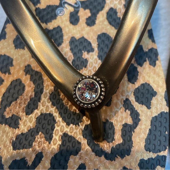 🥳HP🥳 Brighton Animal Print Flip Flop Sandals - Picture 3 of 9